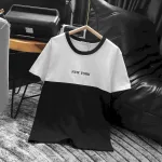 Áo Thun Nam Cổ Tròn Pack Horse Thêu Chữ New York Phối Hai Màu
