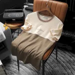 Áo Thun Nam Cổ Tròn Pack Horse Thêu Chữ New York Phối Hai Màu