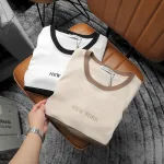 Áo Thun Nam Cổ Tròn Pack Horse Thêu Chữ New York Phối Hai Màu