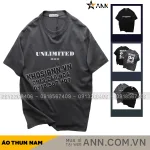 Áo Thun Nam Cổ Tròn Pack Hourse In Chữ Unlimited 23 - Có Big Size 100kg