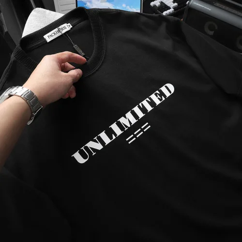 Áo Thun Nam Cổ Tròn Pack Hourse In Chữ Unlimited 23 - Có Big Size 100kg