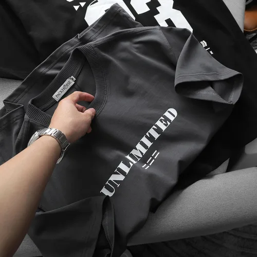 Áo Thun Nam Cổ Tròn Pack Hourse In Chữ Unlimited 23 - Có Big Size 100kg