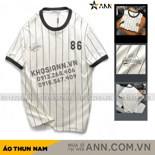Áo Thun Nam Cổ Tròn Pack Hourse In Logo Số 86 (Có Size 3x)