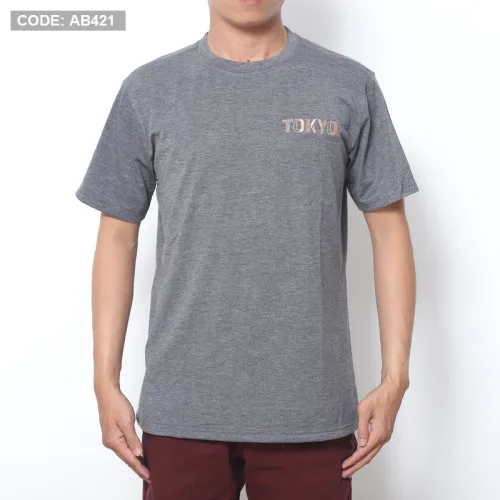 Áo Thun Nam Cổ Tròn Rayman Thêu Chữ Tokyo (Có Size 3XL)