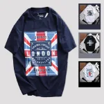 Áo Thun Nam Cổ Tròn Rurumen London Màu Xanh Đen Big Size