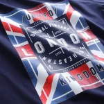 Áo Thun Nam Cổ Tròn Rurumen London Màu Xanh Đen Big Size