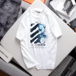 Áo Thun Nam Cổ Tròn Rurumen Màu Trắng In Hình Gấu Teddy Xanh (Có size 4x)
