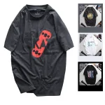 Áo Thun Nam Cổ Tròn Rurumen Màu Xám In Chứ SK8 SKATE Big Size