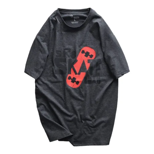 Áo Thun Nam Cổ Tròn Rurumen Màu Xám In Chứ SK8 SKATE Big Size phù hợp để tham khảo khi chọn Áo thun nam cổ tròn