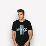 Áo Thun Nam Cổ Tròn Rurumen Mexico Màu Đen Big Size
