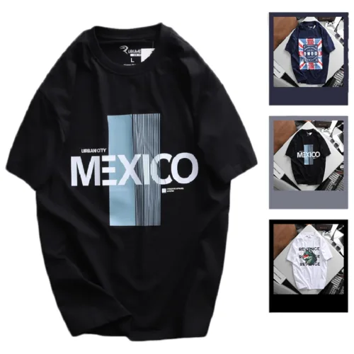 Áo Thun Nam Cổ Tròn Rurumen Mexico Màu Đen Big Size