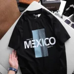Áo Thun Nam Cổ Tròn Rurumen Mexico Màu Đen Big Size