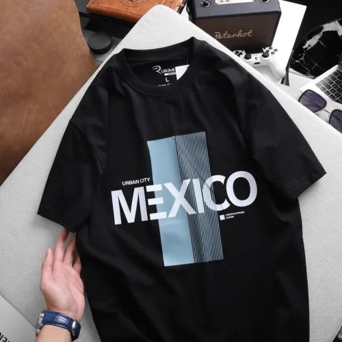 Áo Thun Nam Cổ Tròn Rurumen Mexico Màu Đen Big Size