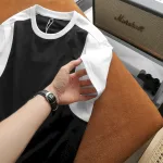 Áo Thun Nam Cổ Tròn Tay Phối Màu (Có Size 3x)