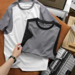 Áo Thun Nam Cổ Tròn Tay Phối Màu (Có Size 3x)