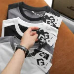 Áo Thun Nam Cổ Tròn Tay Phối Màu (Có Size 3x)