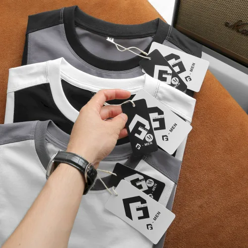 Áo Thun Nam Cổ Tròn Tay Phối Màu (Có Size 3x)