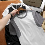 Áo Thun Nam Cổ Tròn Tay Phối Màu (Có Size 3x)