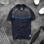 Áo Thun Nam Cổ Tròn Thể Thao Phối Sọc