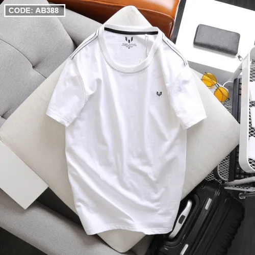 Áo Thun Nam Cổ Tròn Thêu Logo (Có Size 3XL)