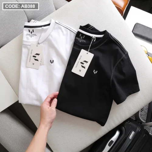 Áo Thun Nam Cổ Tròn Thêu Logo (Có Size 3XL)