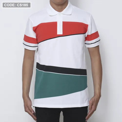 Áo Thun Polo Nam Cá Sấu Poly Phối Kẻ Sọc Màu (Có Size 3XL)