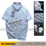 Áo Thun Nam Polo - Áo Thun Cổ Bẻ Nam Thêu Logo Chữ R Trước Ngực Và Phối Sọc Ở Vạt Áo Sang Trọng Có Big Size