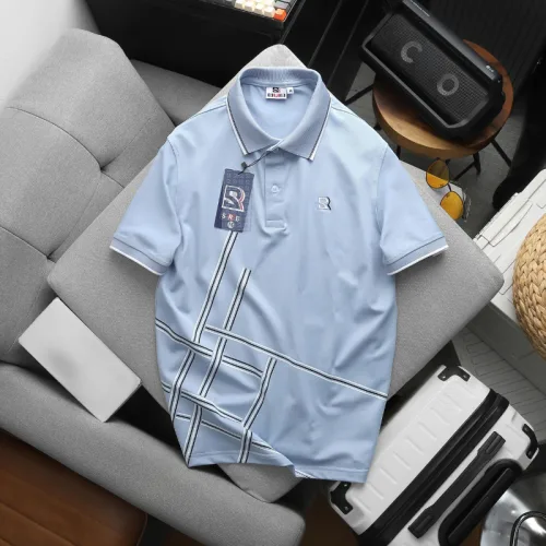 Áo Thun Nam Polo - Áo Thun Cổ Bẻ Nam Thêu Logo Chữ R Trước Ngực Và Phối Sọc Ở Vạt Áo Sang Trọng Có Big Size