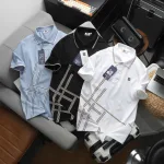 Áo Thun Nam Polo - Áo Thun Cổ Bẻ Nam Thêu Logo Chữ R Trước Ngực Và Phối Sọc Ở Vạt Áo Sang Trọng Có Big Size
