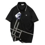 Áo Thun Nam Polo - Áo Thun Cổ Bẻ Nam Thêu Logo Chữ R Trước Ngực Và Phối Sọc Ở Vạt Áo Sang Trọng Có Big Size