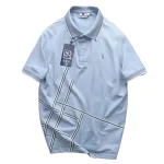 Áo Thun Nam Polo - Áo Thun Cổ Bẻ Nam Thêu Logo Chữ R Trước Ngực Và Phối Sọc Ở Vạt Áo Sang Trọng Có Big Size