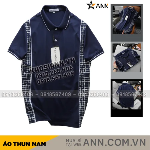 Áo Thun Nam Polo Cổ Bẻ Phối Hoạ Tiết Sọc Ngang (Có size 3x)