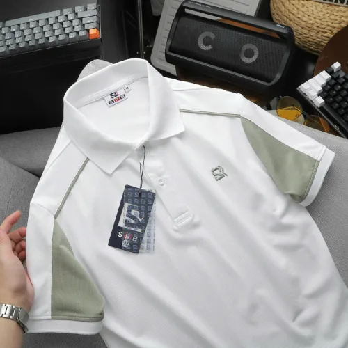 Áo Thun Nam Polo Cổ Bẻ Thêu Chữ SRB Tay Phối Viền Màu Basic (Có size 3x)