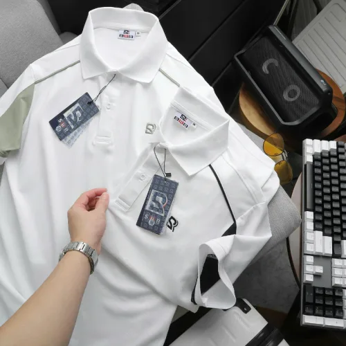 Áo Thun Nam Polo Cổ Bẻ Thêu Chữ SRB Tay Phối Viền Màu Basic (Có size 3x)