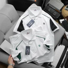 Áo Thun Nam Polo Cổ Bẻ Thêu Chữ SRB Tay Phối Viền Màu Basic (Có size 3x)