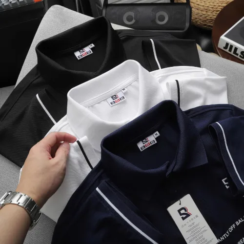 Áo Thun Nam Polo Cổ Bẻ Thêu Logo SRB Sọc Chữ (Có size 3x)