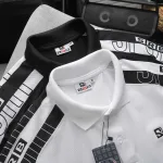 Áo Thun Nam Polo Cổ Bẻ Thêu SRB Tay Phối Sọc Cá Tính (Có size 3x)
