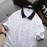 Áo Thun Polo Nam - Áo Thun Nam Cổ Bẻ In Họa Tiết Nhí Và Viền Áo Big Size