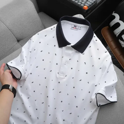 Áo Thun Polo Nam - Áo Thun Nam Cổ Bẻ In Họa Tiết Nhí Và Viền Áo Big Size