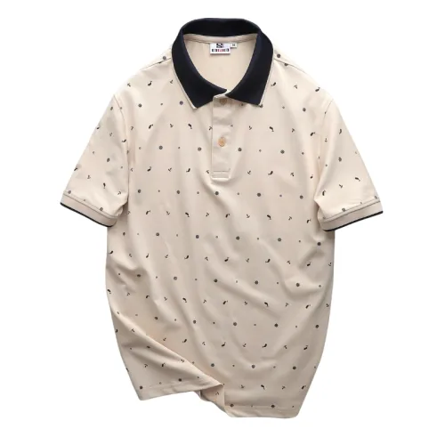 Áo Thun Polo Nam - Áo Thun Nam Cổ Bẻ In Họa Tiết Nhí Và Viền Áo Big Size