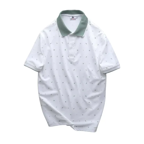 Áo Thun Polo Nam - Áo Thun Nam Cổ Bẻ In Họa Tiết Nhí Và Viền Áo Big Size