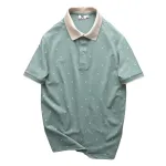 Áo Thun Polo Nam - Áo Thun Nam Cổ Bẻ In Họa Tiết Nhí Và Viền Áo Big Size