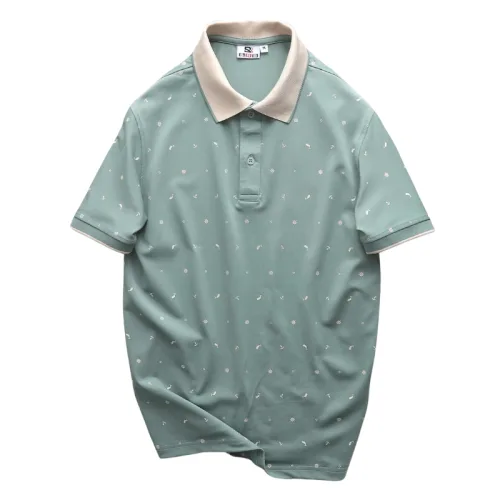 Áo Thun Polo Nam - Áo Thun Nam Cổ Bẻ In Họa Tiết Nhí Và Viền Áo Big Size