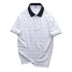 Áo Thun Polo Nam - Áo Thun Nam Cổ Bẻ In Họa Tiết Nhí Và Viền Áo Big Size
