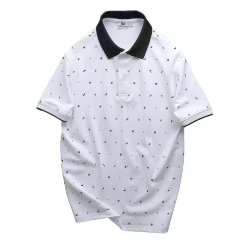 Áo Thun Polo Nam - Áo Thun Nam Cổ Bẻ In Họa Tiết Nhí Và Viền Áo Big Size