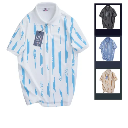 Áo Thun Polo Nam - Áo Thun Nam Cổ Bẻ In Họa Tiết Sọc Bền Đẹp Có Big Size