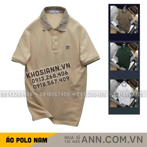 Áo Thun Polo Nam - Áo Thun Nam Cổ Bẻ Pack PN - Áo Nam Thêu Logo Pn Trước Ngực Big Size