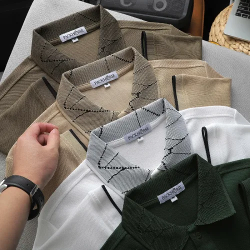 Áo Thun Polo Nam - Áo Thun Nam Cổ Bẻ Pack PN - Áo Nam Thêu Logo Pn Trước Ngực Big Size
