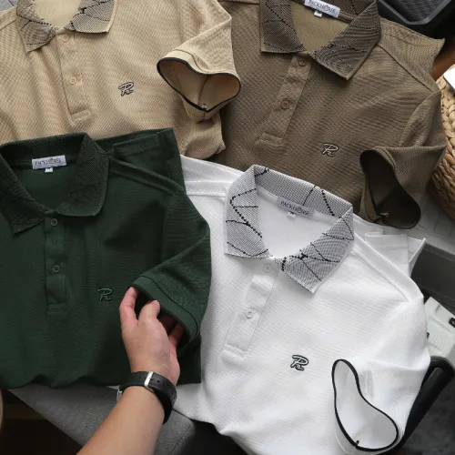 Áo Thun Polo Nam - Áo Thun Nam Cổ Bẻ Pack PN - Áo Nam Thêu Logo Pn Trước Ngực Big Size