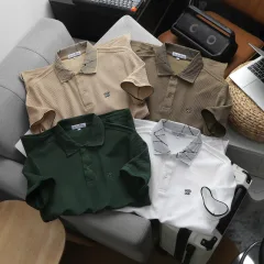 Áo Thun Polo Nam - Áo Thun Nam Cổ Bẻ Pack PN - Áo Nam Thêu Logo Pn Trước Ngực Big Size